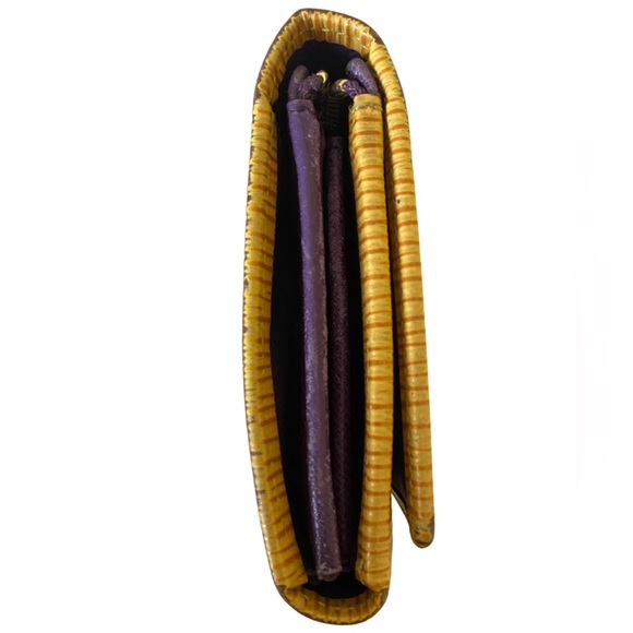 LOUIS VUITTON BILLETS TRESOR BIFOLD EPI LEATHER WALLET YELLOW - Picture 3 of 8